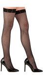 Zwarte Hoge Kousen Visnet Top