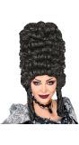 Zwarte Hoge Pruik Dames