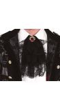 Zwarte Kanten Jabot Kraag