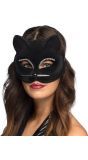 Zwarte Kat Oogmasker Dames