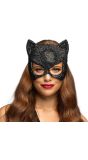 Zwarte Kat Oogmasker met Rijnsteen