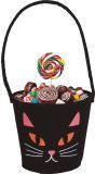 Zwarte Kat Vilten Snoep Emmer 13cm