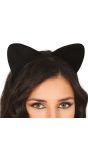 Zwarte Kattenoren Haarband Dames