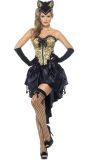 Zwarte Kattige Burlesque Kostuum