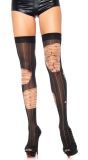 Zwarte Krijtstreep Kousen met Web Effect
