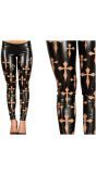 Zwarte Legging Kruizen Dames