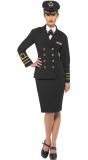 Zwarte Marine Dames Kostuum