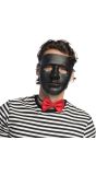 Zwarte Mime Theater Masker