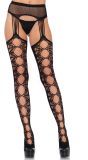 Zwarte Netpanty met Extra Grote Mazen