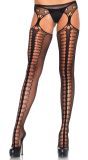 Zwarte Netpanty met Laddereffect