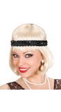 Zwarte Pailletten Hoofdband
