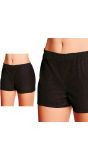 Zwarte Pailletten Shorts 70's Look Dames