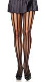 Zwarte Panty Verticale Strepen