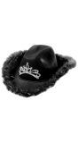 Zwarte Party Cowgirl Hoed