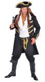 Zwarte Piratenmantel Heren