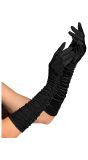 Zwarte Plisse Handschoenen