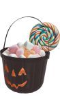 Zwarte Pompoen Snoepemmer 20cm