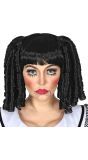 Zwarte Poppen Pruik