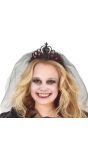 Zwarte Prinses Kroon met Sluier