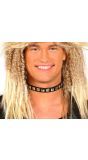 Zwarte Punker Choker met Spikes