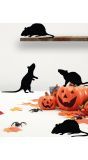 Zwarte Ratten Silhouette 4 Stuks
