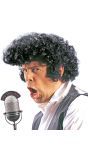 Zwarte Rock en Roll Pruik