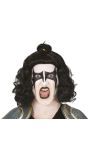 Zwarte Rocker Kiss Pruik
