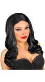 Zwarte Roxy Pruik