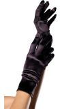 Zwarte Satijnen Handschoenen
