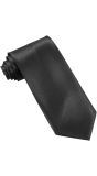 Zwarte Satijnen Stropdas