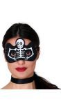 Zwarte Skelet Oogmasker