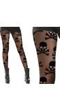 Zwarte Skelet Panty Halloween Dames