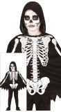 Zwarte Skelet Poncho Kinderen