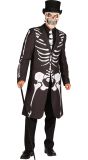 Zwarte Skelet Slipjas Heren Halloween