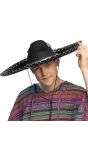 Zwarte Sombrero Mexico Carnaval Heren