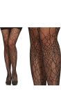 Zwarte Spinnenweb Panty Halloween Dames