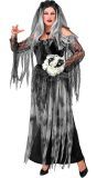 Zwarte Spookbruid Kostuum Dames