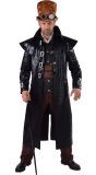 Zwarte Steampunk Mantel Heren
