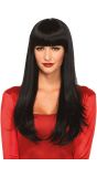 Zwarte Steile Pruik