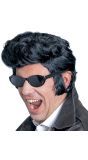 Zwarte The King Elvis Pruik