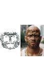 Zwarte Thug Life Plak Gezichtstattoo