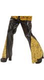 Zwarte Tijger Print Vinyl Broek