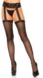 Zwarte Transparante Kousen met Jarretelgordel