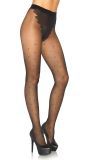 Zwarte Transparante Panty met Polkadot