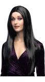 Zwarte Ursula Heksen Pruik Lang