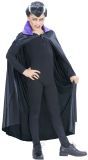 Zwarte Vampier Cape met Paarse Kraag Kind
