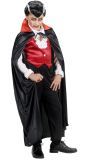 Zwarte Vampier Cape met Rode Kraag Kind