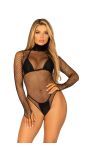 Zwarte Visnet Body met Turtleneck