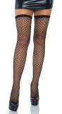 Zwarte Visnet Kousen Strass met Strik