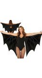 Zwarte Vleermuisvleugels met Glitters